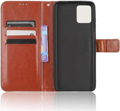Чехол Idewei для Motorola Moto G32 книжка кожа PU с визитницей коричневый
