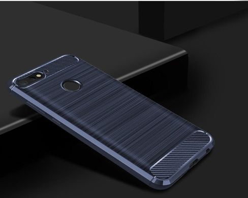 Чехол Carbon для Huawei Y6 Prime 2018 5.7" бампер Синий