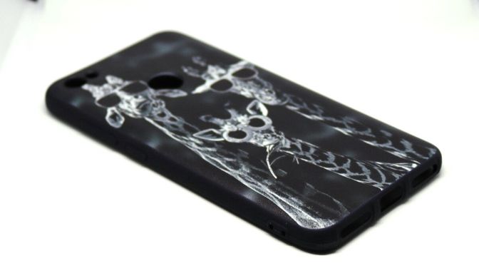 Чехол Print для Xiaomi Redmi Note 5A / Note 5а Pro / 5A Prime 3/32 силиконовый бампер черный Giraffes