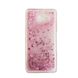 Чехол Glitter для Samsung Galaxy A3 2016 / A310 Бампер Жидкий блеск сердце розовый