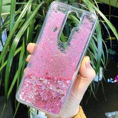 Чехол Glitter для OPPO A5 2020 бампер жидкий блеск Сердце розовый