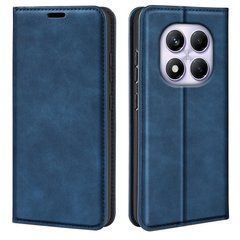 Чехол Taba Retro-Skin для Xiaomi Redmi Note 14 Pro 4G книжка с визитницей кожа PU синий