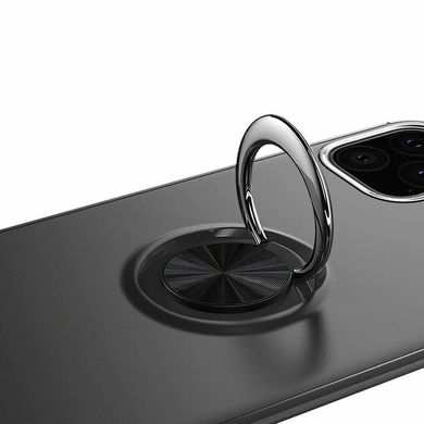 Чехол TPU Ring для Iphone 11 Pro Max бампер противоударный с кольцом Black