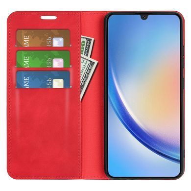 Чохол Taba Retro-Skin для Samsung Galaxy A24 / A245 книжка з візитівкою шкіра PU червоний