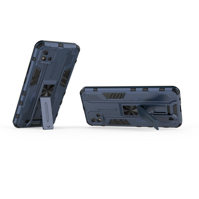 Чехол Hanney Armor для Realme C11 2021 противоударный бампер с подставкой Dark-Blue