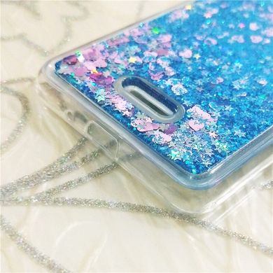 Чохол Glitter для Xiaomi Redmi 6 Бампер Рідкий блиск Синій