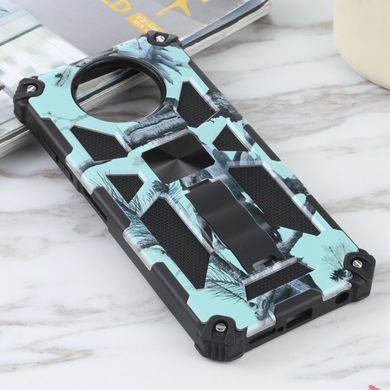 Чехол Military Shield для Xiaomi Poco C75 бампер противоударный с подставкой Turquoise