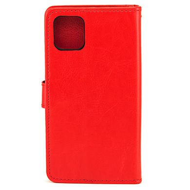 Чохол Idewei для Iphone 12 книжка шкіра PU з візитницею червоний