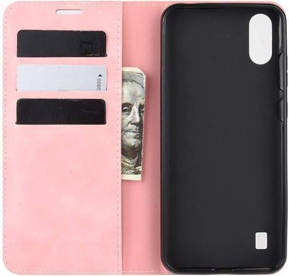 Чехол Taba Retro-Skin для ZTE Blade A51 Lite книжка кожа PU с визитницей розовый