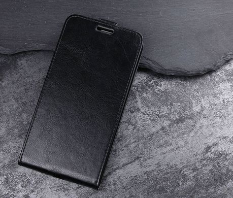 Чехол IETP для Xiaomi Redmi 6A кожа PU Флип черный