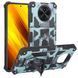 Чехол Military Shield для Xiaomi Poco C75 бампер противоударный с подставкой Turquoise
