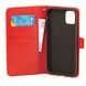 Чехол Idewei для Iphone 12 книжка кожа PU с визитницей красный