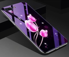 Чехол Glass-case для Iphone 7 Plus / 8 Plus бампер накладка Flowers