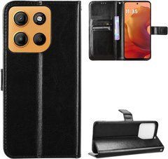 Чехол Idewei для Motorola Moto G15 / G15 Power книжка кожа PU с визитницей черный