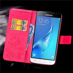 Чохол Clover для Samsung Galaxy J3 2016 J320 J320H J300 книжка шкіра PU Pink