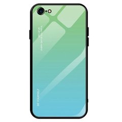 Чехол Gradient для Iphone 6 Plus / 6s Plus бампер накладка Green-Blue