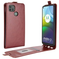Чехол IETP для Motorola Moto G9 Power флип вертикальный кожа PU коричневый