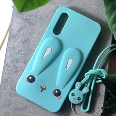 Чехол Funny-Bunny для Xiaomi Mi 9 Lite / Mi CC9 бампер резиновый заяц Голубой