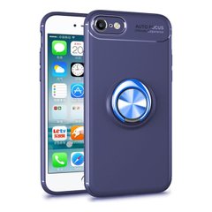 Чехол TPU Ring для Iphone SE 2020 бампер оригинальный с кольцом Blue