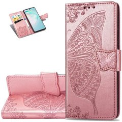 Чехол Butterfly для Xiaomi Redmi Note 9 Pro книжка кожа PU розовый