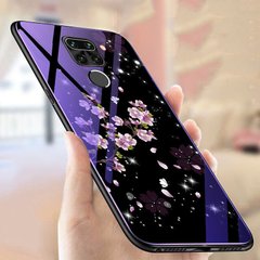 Чехол Glass-Case для Xiaomi Redmi 10X бампер стеклянный Sakura