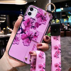 Чохол Lanyard для Iphone 11 бампер з утримувачем Rose УЦІНКА