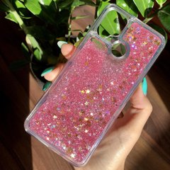 Чехол Glitter для Xiaomi Redmi 9A бампер силиконовый аквариум звезды Розовый