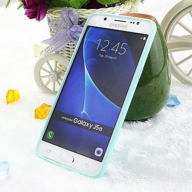 Чехол Style для Samsung J7 2016 / J710 Бампер силиконовый голубой