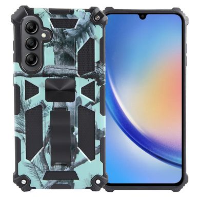 Чохол Military Shield для Samsung Galaxy A35 5G / A356 бампер протиударний з підставкою Turquoise