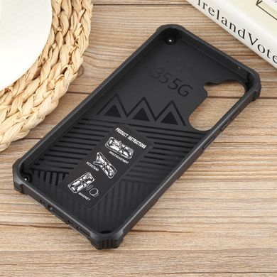 Чехол Military Shield для Samsung Galaxy A35 5G / A356 бампер противоударный с подставкой Turquoise