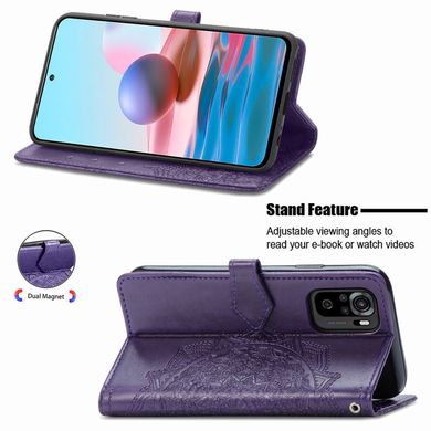 Чехол Vintage для Xiaomi Redmi Note 10 / Note 10s книжка кожа PU с визитницей фиолетовый