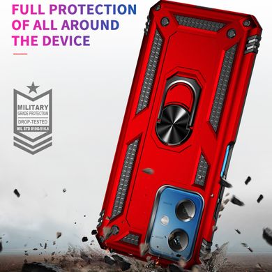 Чехол Shield для Xiaomi Redmi Note 12 5G бампер противоударный с подставкой Red