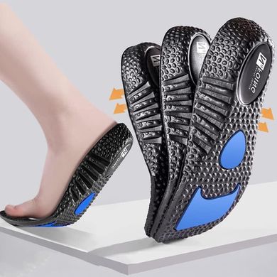 Стельки спортивные Nafoing для кроссовок и спортивной обуви амортизирующие дышащие Black 39-40