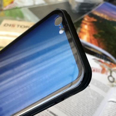 Чехол Amber-Glass для Iphone 6 Plus / 6s Plus бампер накладка градиент Blue