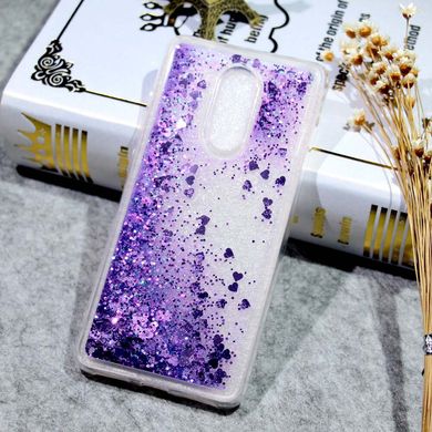 Чехол Glitter для Xiaomi Redmi 5 Plus (5.99") Бампер Жидкий блеск фиолетовый
