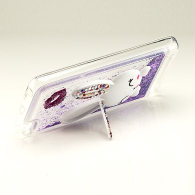 Чехол Glitter для Xiaomi Redmi 5A бампер жидкий блеск Заяц Фиолетовый