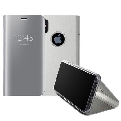 Чехол Mirror для Iphone XS книжка зеркальный Clear View Silver