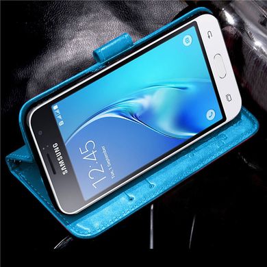 Чехол Clover для Samsung Galaxy J1 2016 J120 J120H книжка кожа PU Blue