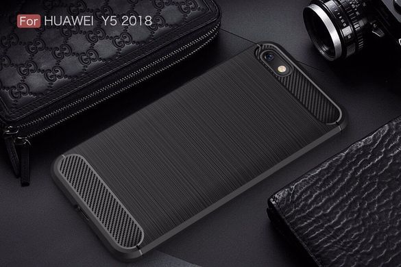 Чехол Carbon для Huawei Y5 2018 / Y5 Prime 2018 / DRA-L21 бампер черный