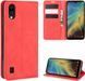 Чехол Taba Retro-Skin для ZTE Blade A51 Lite книжка кожа PU с визитницей красный
