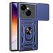 Чехол Hide Shield для Tecno Spark Go 1 / KL4 бампер противоударный с подставкой кольцом Blue
