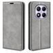 Чехол Taba Retro-Skin для Xiaomi Redmi Note 14 Pro 4G книжка с визитницей кожа PU серый