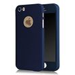 Чехол Dualhard 360 для Iphone 5 / 5s оригинальный Бампер с яблоком + стекло в подарок Blue