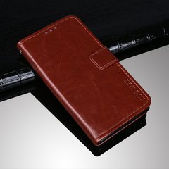 Чехол Idewei для Huawei Y5p книжка кожа PU коричневый