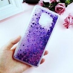 Чехол Glitter для Samsung A8 Plus 2018 / A730 бампер Жидкий блеск Фиолетовый
