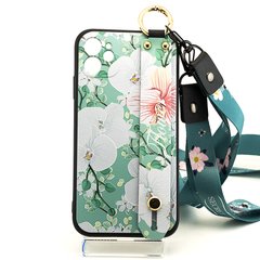 Чехол Lanyard для Iphone 11 бампер с ремешком Turquoise