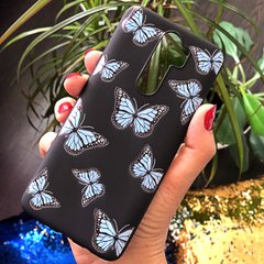 Чехол Style для Xiaomi Redmi Note 8 Pro силиконовый бампер Черный Light Blue Butterflies
