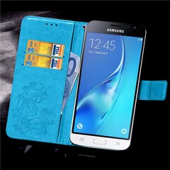 Чехол Clover для Samsung Galaxy J3 2016 J320 J320H J300 книжка кожа PU Blue