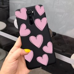 Чехол Style для Xiaomi Redmi Note 8 Pro силиконовый бампер Черный Floating Hearts