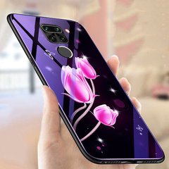 Чохол Glass-Case для Xiaomi Redmi 10X бампер скляний Flowers